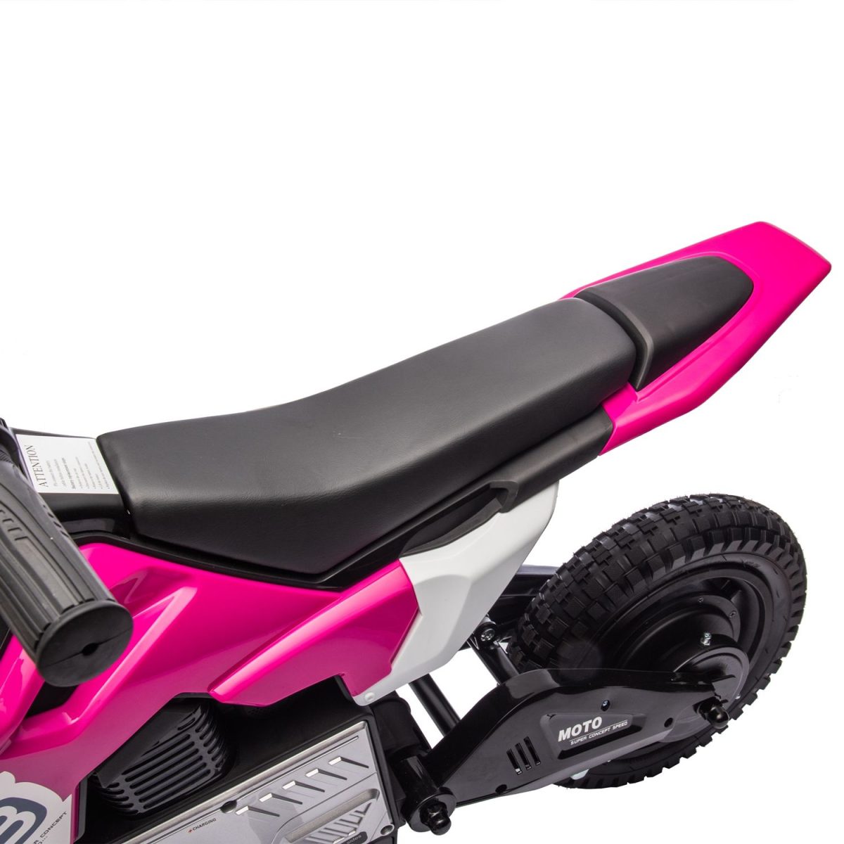 24V Kids Electric Motocross Ride On Motorcycle, 200W High Speed Hub Motor Dirt Bike Toy with Rear Shock Absorber, Adjustable Speed, LED Breathing Light & Wireless Music for Kids Ages 5-12 - Image 12