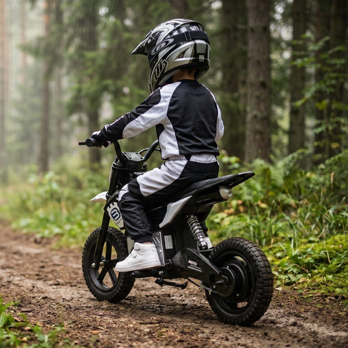 24V Kids Electric Motocross Ride On Motorcycle, 200W High Speed Hub Motor Dirt Bike Toy with Rear Shock Absorber, Adjustable Speed, LED Breathing Light & Wireless Music for Kids Ages 5-12 - Image 32
