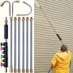 120 Inch Pressure Washer Extension Wand, 4000 PSI Heavy Duty Stainless Steel Power Washer Lance with 1/4" Quick Connect Tips for Driveway, Garden and Home Cleaning
