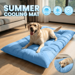 Extra-Large Summer Cooling Mat Dog Sofa Bed | Ultra-Soft, 8 Compartments, Extra-Large Plush Dog Sofa Bed | Super Soft, Thick Polyester Pet Mat with a Non-Slip Bottom | Comfortable Rectangular Sofa Sui