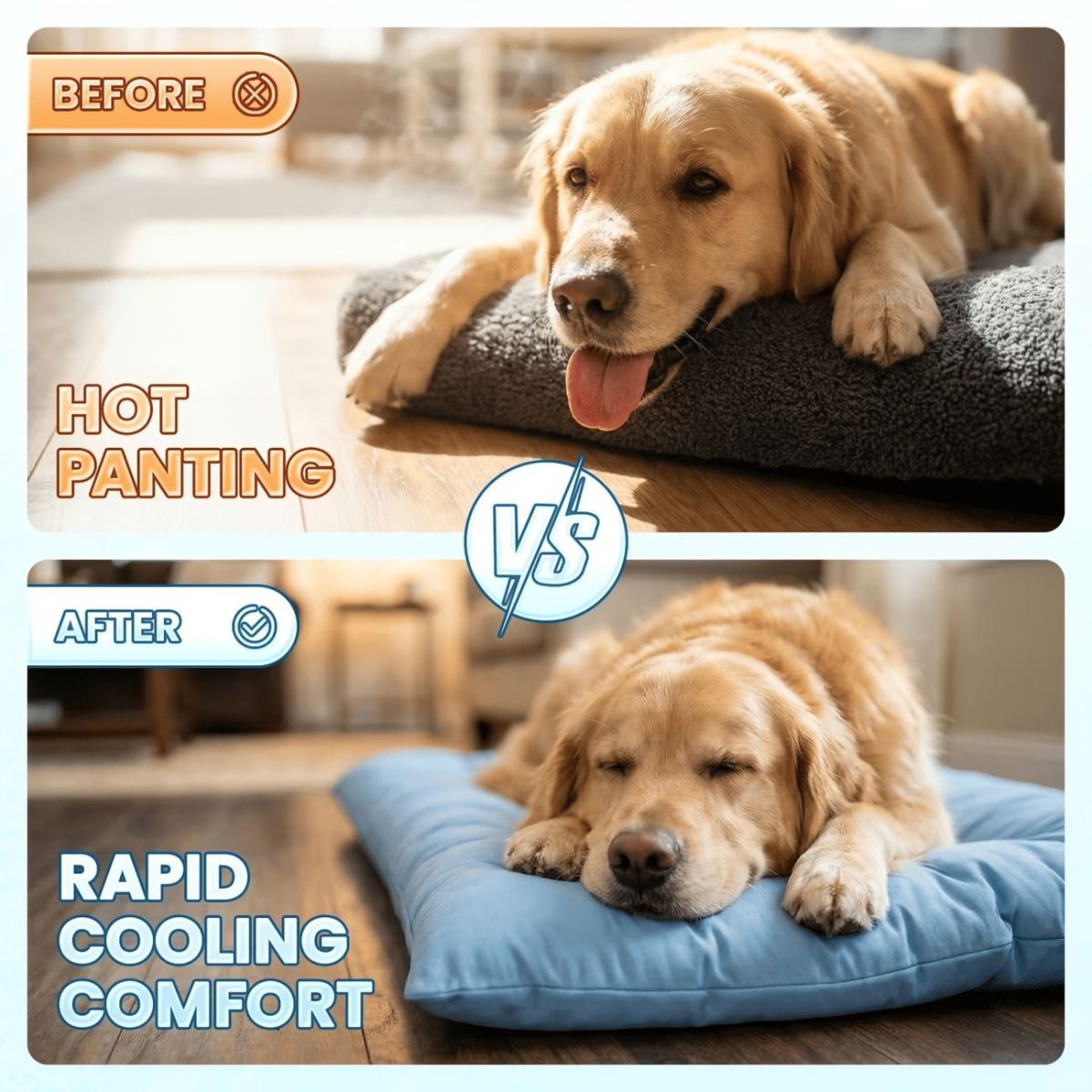 Extra-Large Summer Cooling Mat Dog Sofa Bed | Ultra-Soft, 8 Compartments, Extra-Large Plush Dog Sofa Bed | Super Soft, Thick Polyester Pet Mat with a Non-Slip Bottom | Comfortable Rectangular Sofa Sui - Image 7