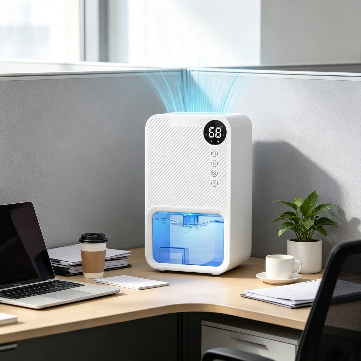 Portable Small Dehumidifier with Humidity Display, 10oz Moisture Removal per Day, 1.1L Water Tank, 1-24H Timer & 7-Color Night Light for Bathroom RV Closet - Image 13