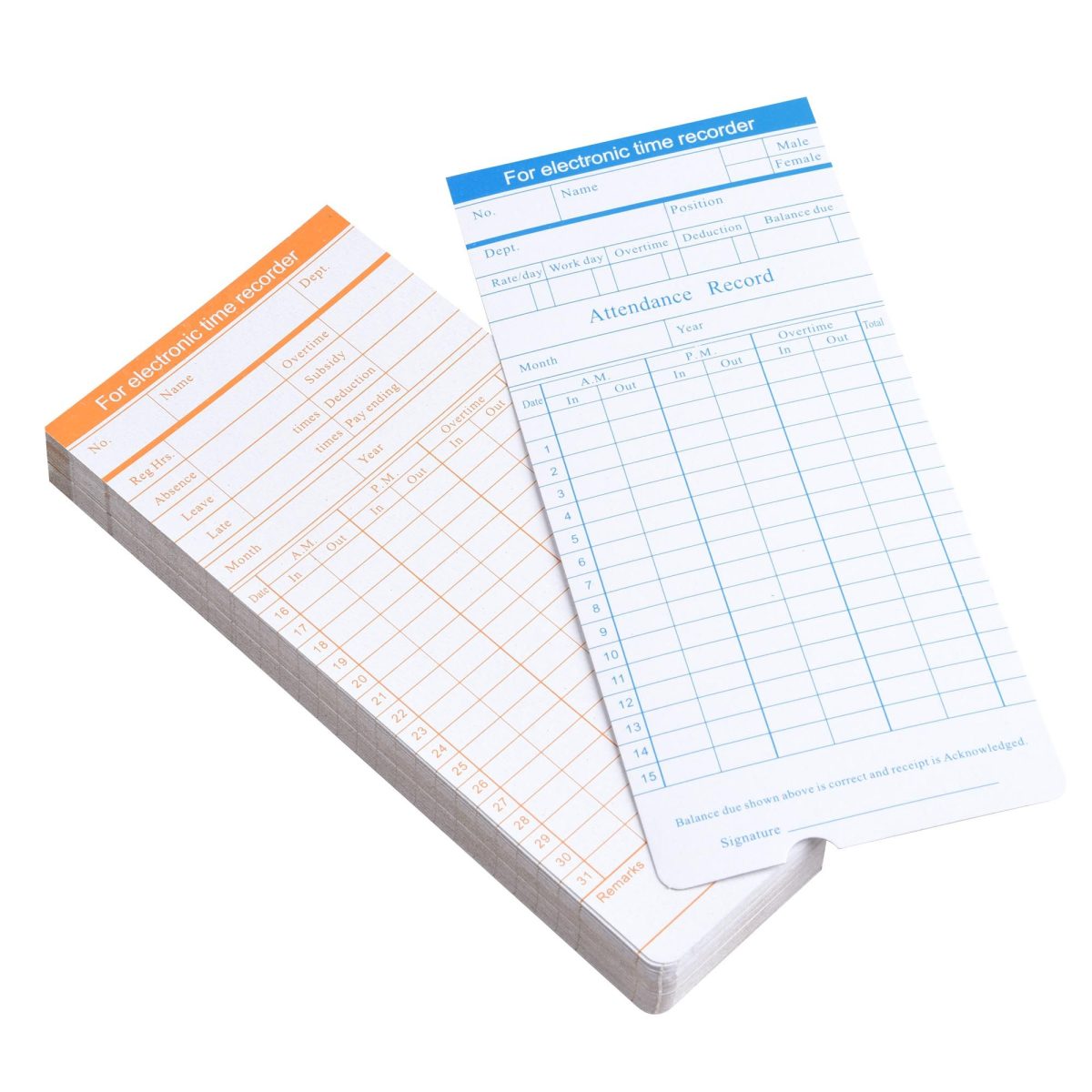 50 Time Cards for Attendance Punching Machine - Image 4