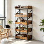 5-Tier Food Storage Rack with 4 Pull-out Drawers Adjustable Feet Kitchen Organizer for Pantry Cupboard Storage
