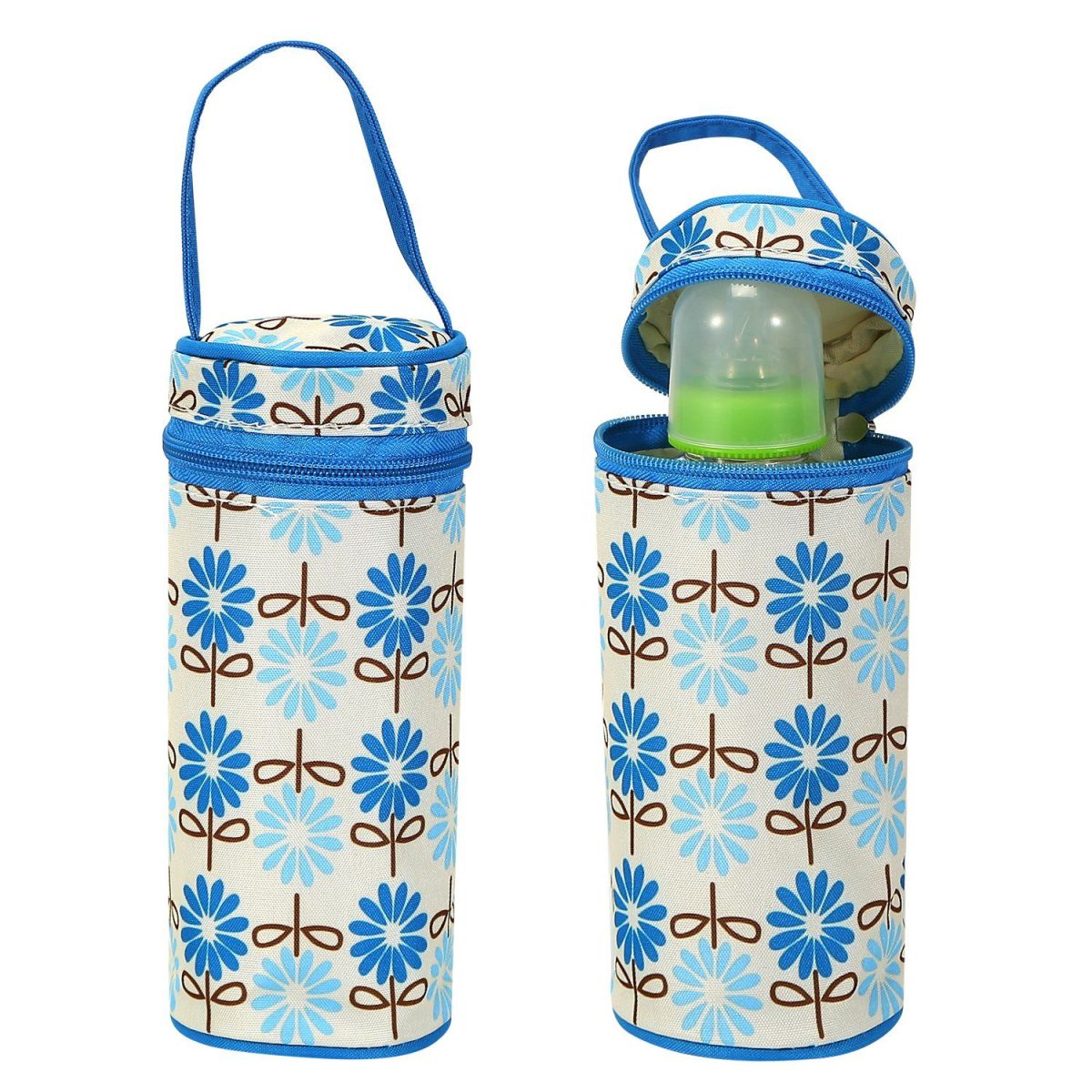 5PCS Baby Nappy Diaper Bags Set Mummy Diaper Shoulder Bags w/ Nappy Changing Pad Insulated Pockets Travel Tote Bags For Mom Dad - Image 7
