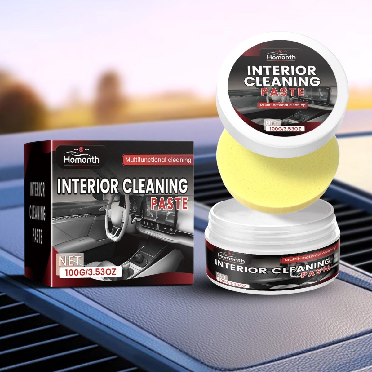 HOMONTH Automotive Interior Cleaning Paste, 1 Kit - Image 2