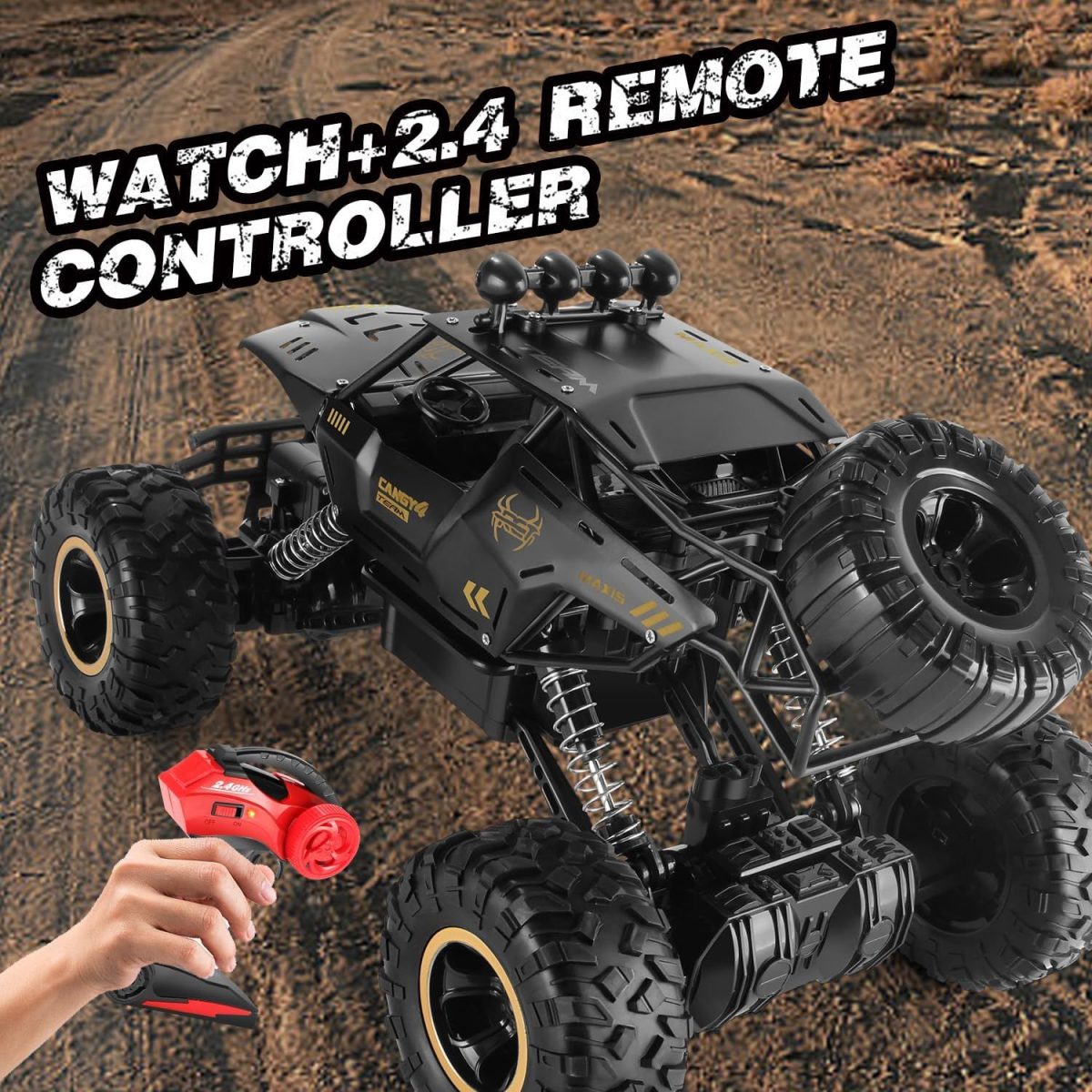 2026 RC 1:12 4WD Large Remote Control Cars Off-road Rock Crawler Monster Truck with 2 Battery ,Kids Toys Gifts - Image 6