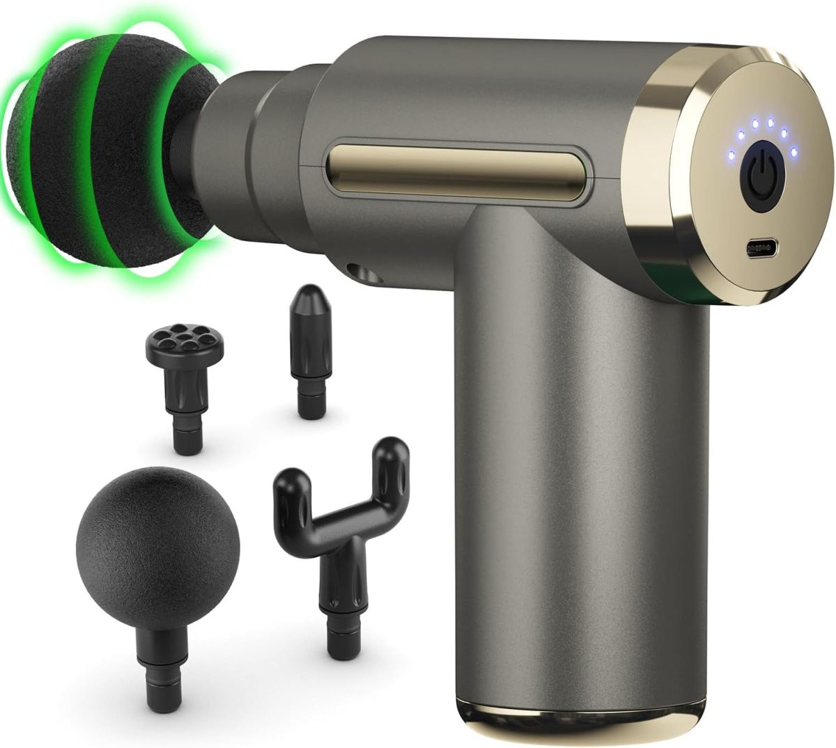 Massage Gun Deep Tissue for Pain Relief with 4 Massage Heads & 6 Speeds, Electric Mini Handheld Body Massager for Any Pain Relief, Best Gifts for Men and Mom - Image 6