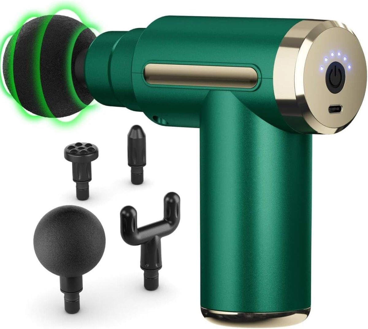 Massage Gun Deep Tissue for Pain Relief with 4 Massage Heads & 6 Speeds, Electric Mini Handheld Body Massager for Any Pain Relief, Best Gifts for Men and Mom - Image 11