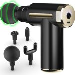 Massage Gun Deep Tissue for Pain Relief with 4 Massage Heads & 6 Speeds, Electric Mini Handheld Body Massager for Any Pain Relief, Best Gifts for Men and Mom