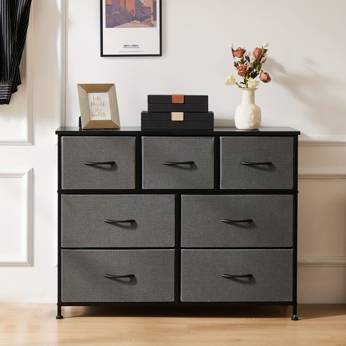 Dresser for bedroom 7 storage Spaces, assembled wardrobe lockers, bedroom furniture lockers - Image 11