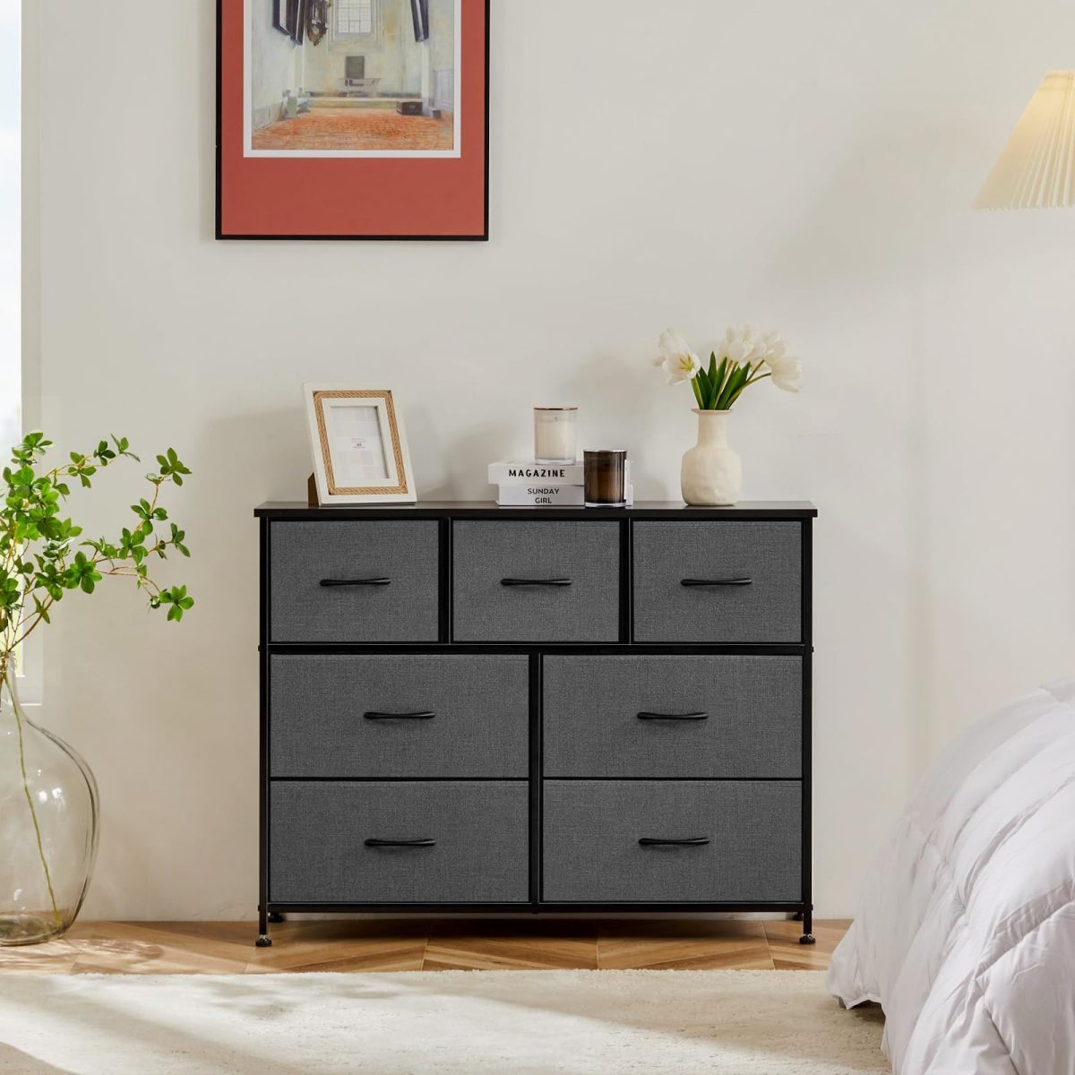Dresser for bedroom 7 storage Spaces, assembled wardrobe lockers, bedroom furniture lockers - Image 18