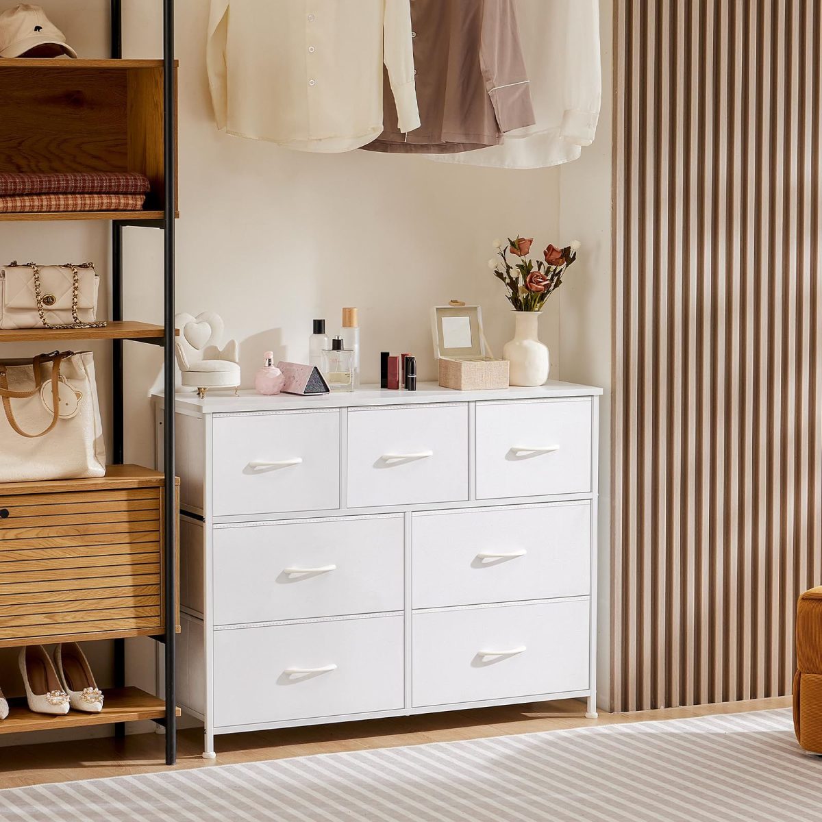 Dresser for bedroom 7 storage Spaces, assembled wardrobe lockers, bedroom furniture lockers - Image 21