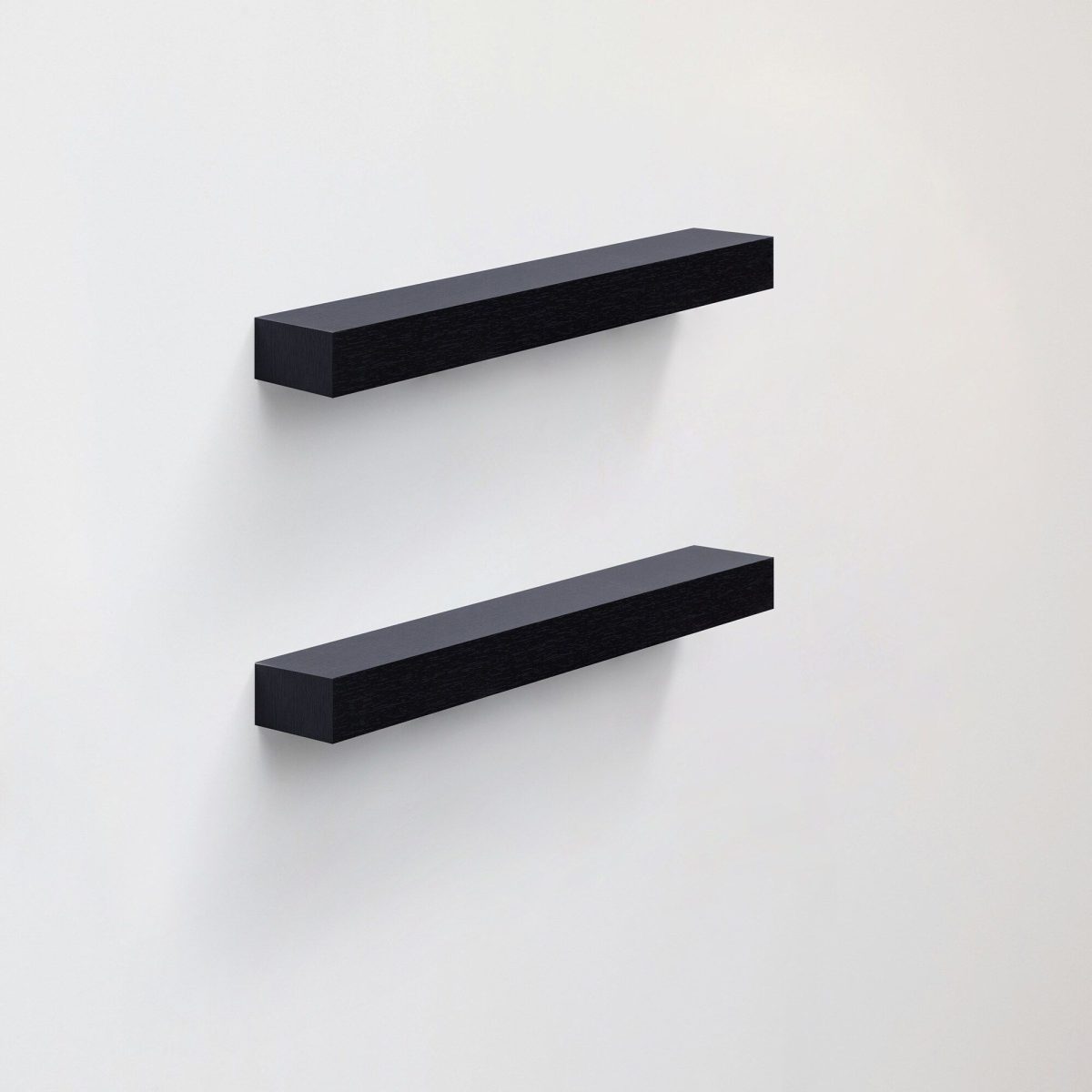 Floating Shelves 18.11" Wall Mounted Wood Shelves for Bathroom, Bedroom, Living Room, Kitchen, Hanging Shelf for Books/Storage/Decor with Invisible Brackets, Built-in LED Lighting, Black - Image 3