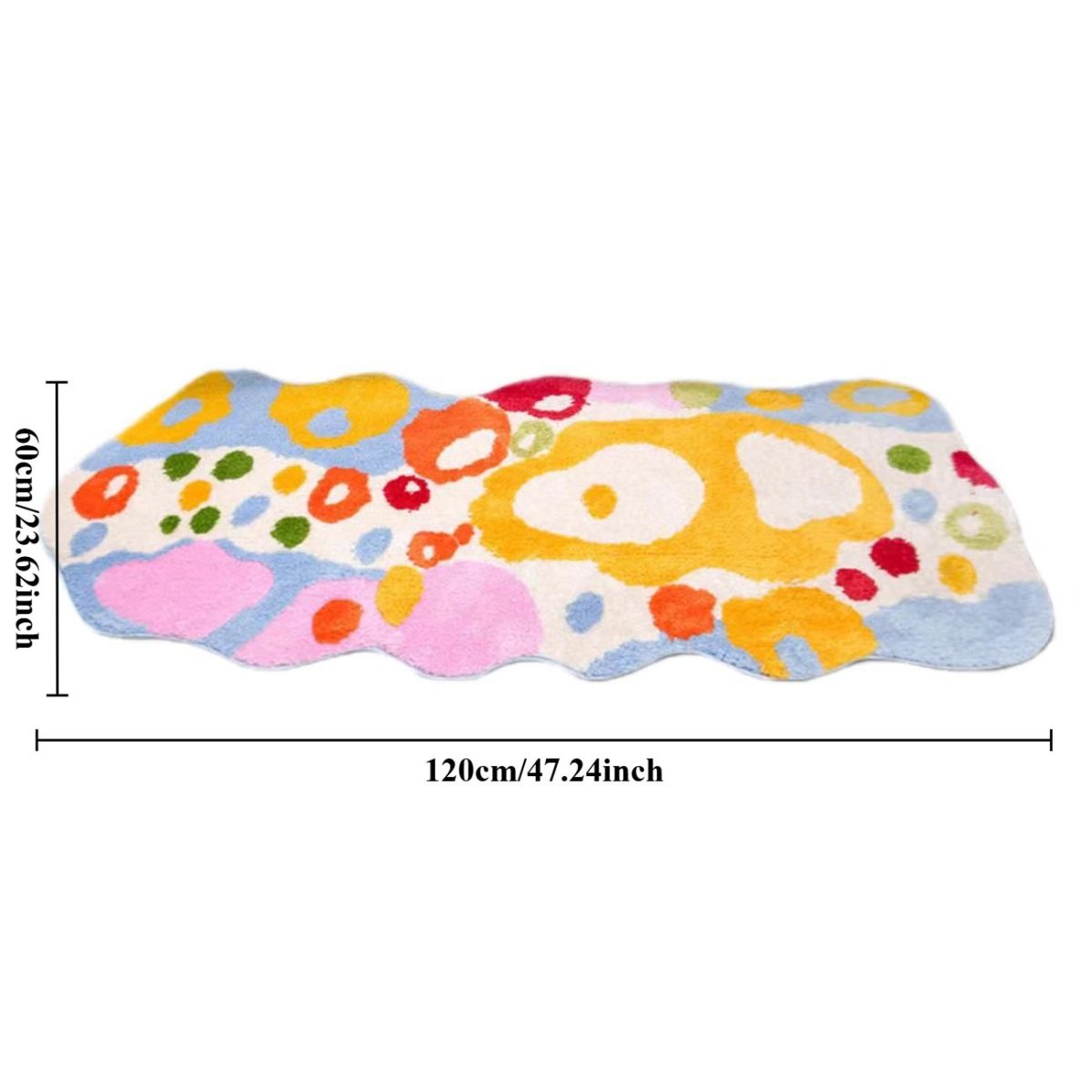 Boho Chic Colorful Abstract Bath Rug - Non-Slip, Ultra Soft, Quick-Dry Mat for Bathroom | Vibrant Artistic Design, Plush Comfort & Durable Style - Elevate Your Space with Trendy Home Decor - Image 7