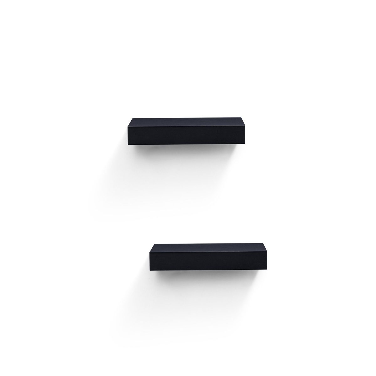 Floating Shelves 14.96" Wall Mounted Wood Shelves for Bathroom, Bedroom, Living Room, Kitchen, Hanging Shelf for Books/Storage/Decor with Invisible Brackets, Black - Image 3