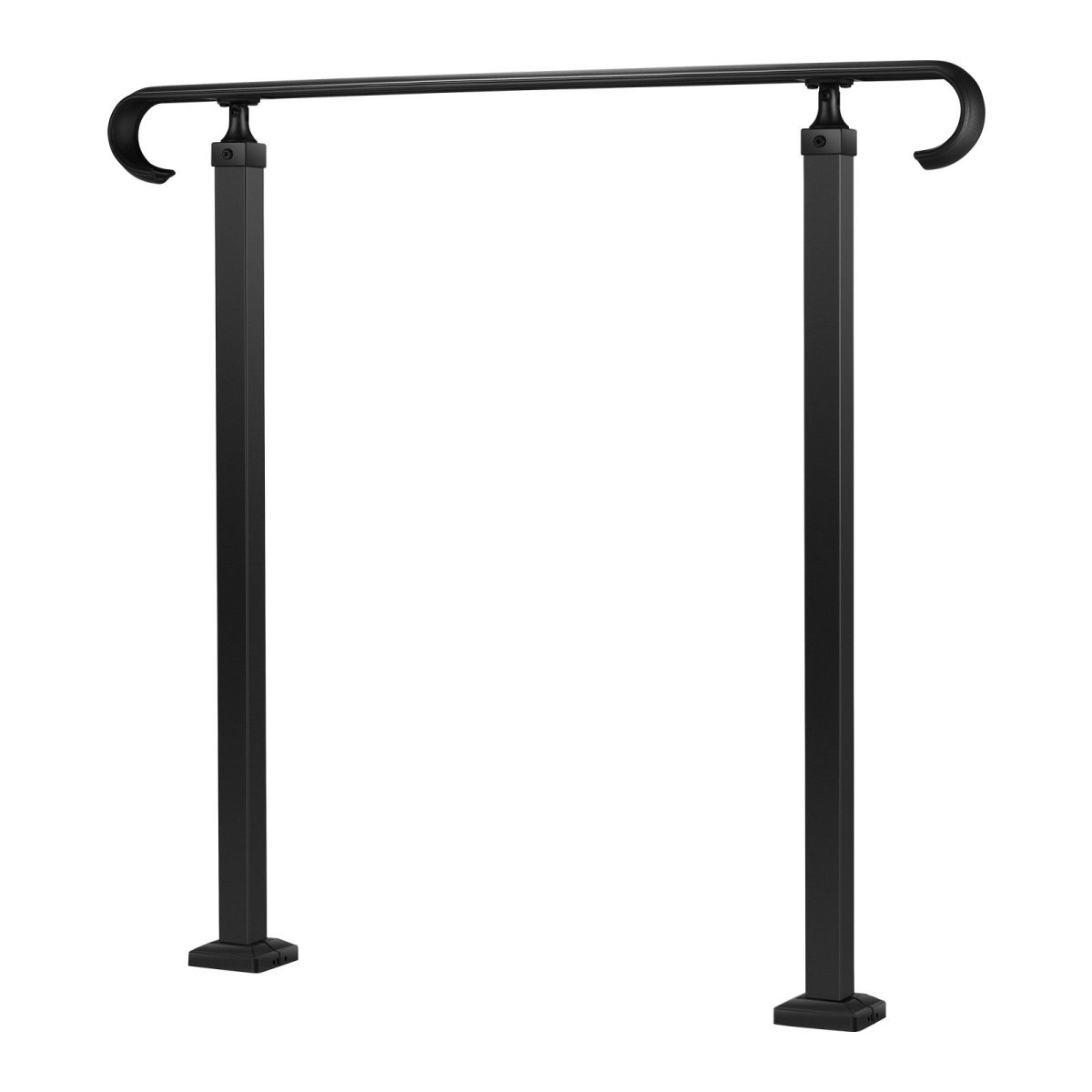 Handrails for Outdoor Steps, 2-3 Step Adjustable Height, Carbon Steel Transitional Handrail with Installation Kit, Exterior Hand Railing for Steps, Concrete or Wooden Stairs, Porch, Matte Black - Image 4