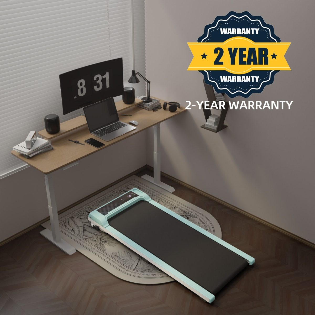 Walking Pad Under Desk Treadmill, Portable Small Treadmills for Home and Office, Super Quiet Motorized Walking Jogging Running Machine with Remote Control - Image 4