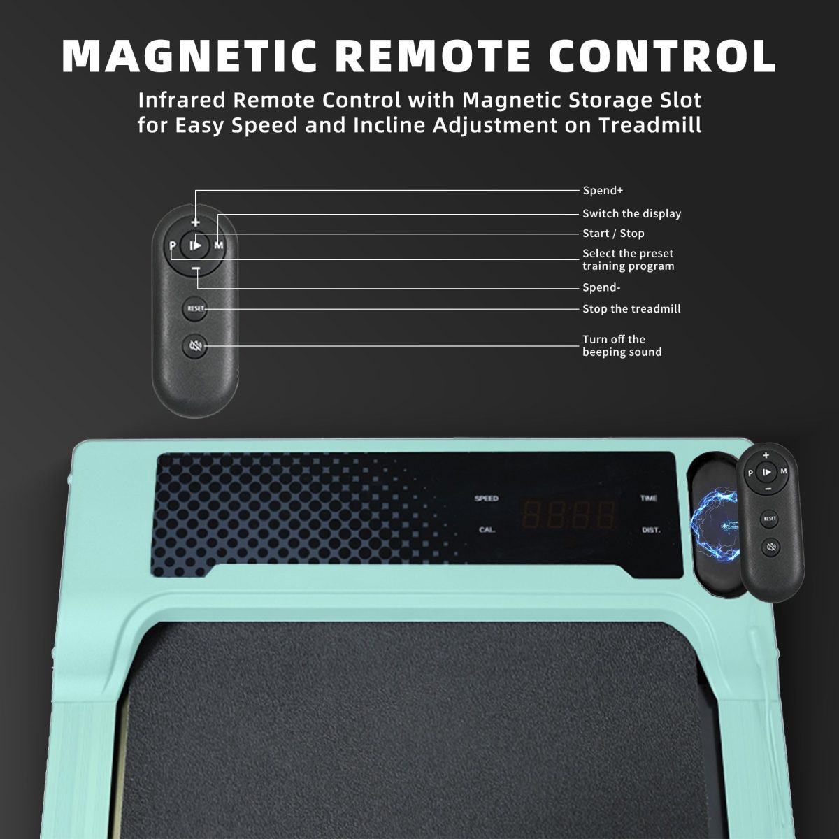 Walking Pad Under Desk Treadmill, Portable Small Treadmills for Home and Office, Super Quiet Motorized Walking Jogging Running Machine with Remote Control - Image 5