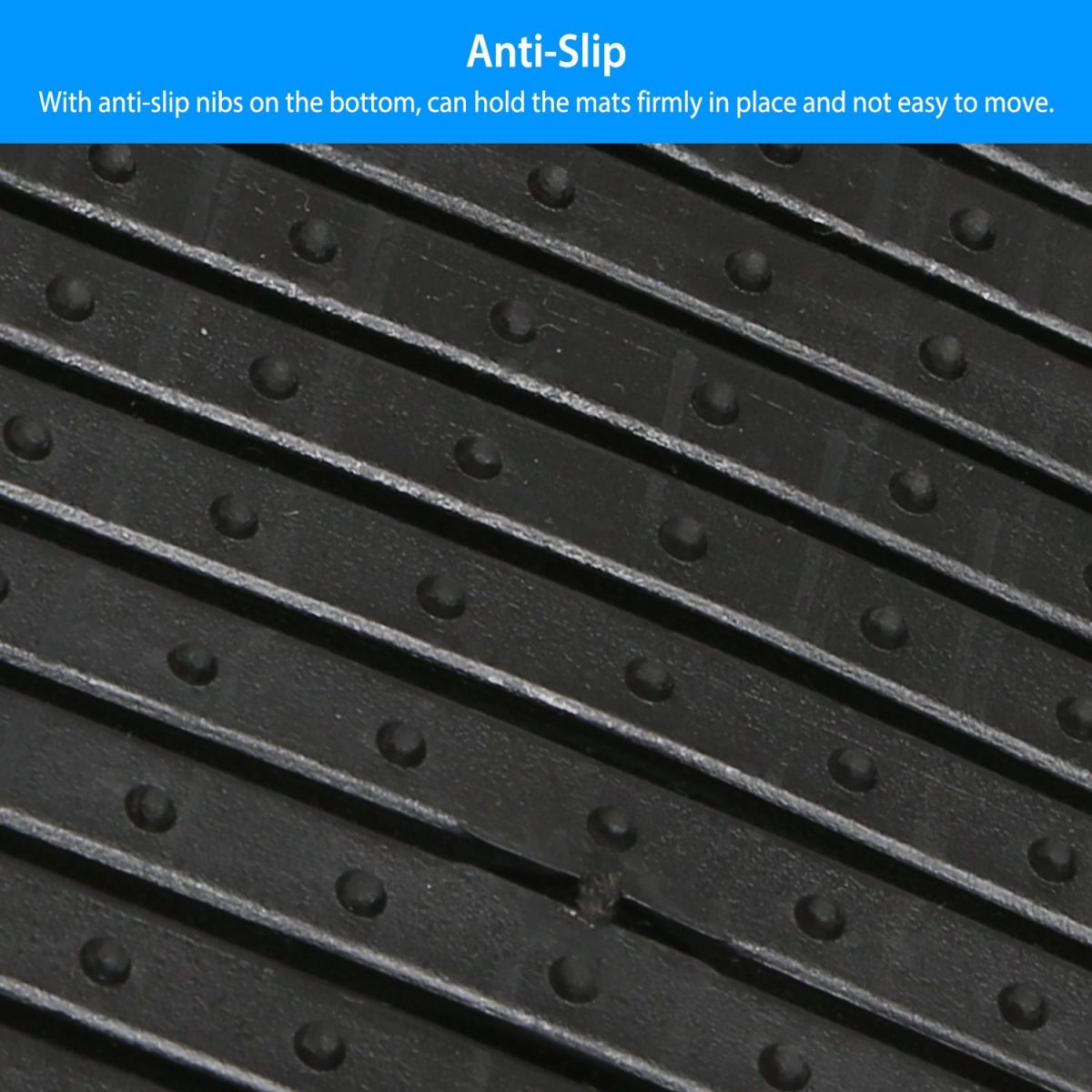 4Pcs Automotive Floor Mats Front and Rear PVC Rubber Floor Mats Heavy Duty Drive Vehicle Car Mats with Trimmable Design Fit Most Cars SUVs Trucks - Image 4