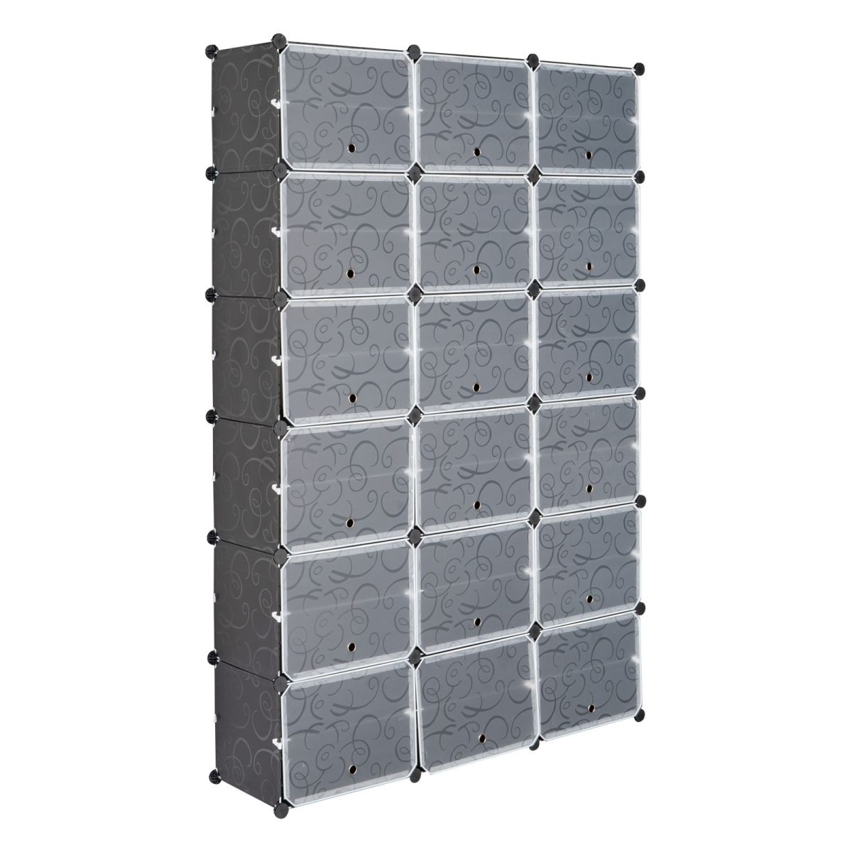 12-Tier Portable 72 Pair Shoe Rack Organizer 36 Grids Tower Shelf Storage Cabinet Stand Expandable for Heels, Boots, Slippers, Black - Image 4