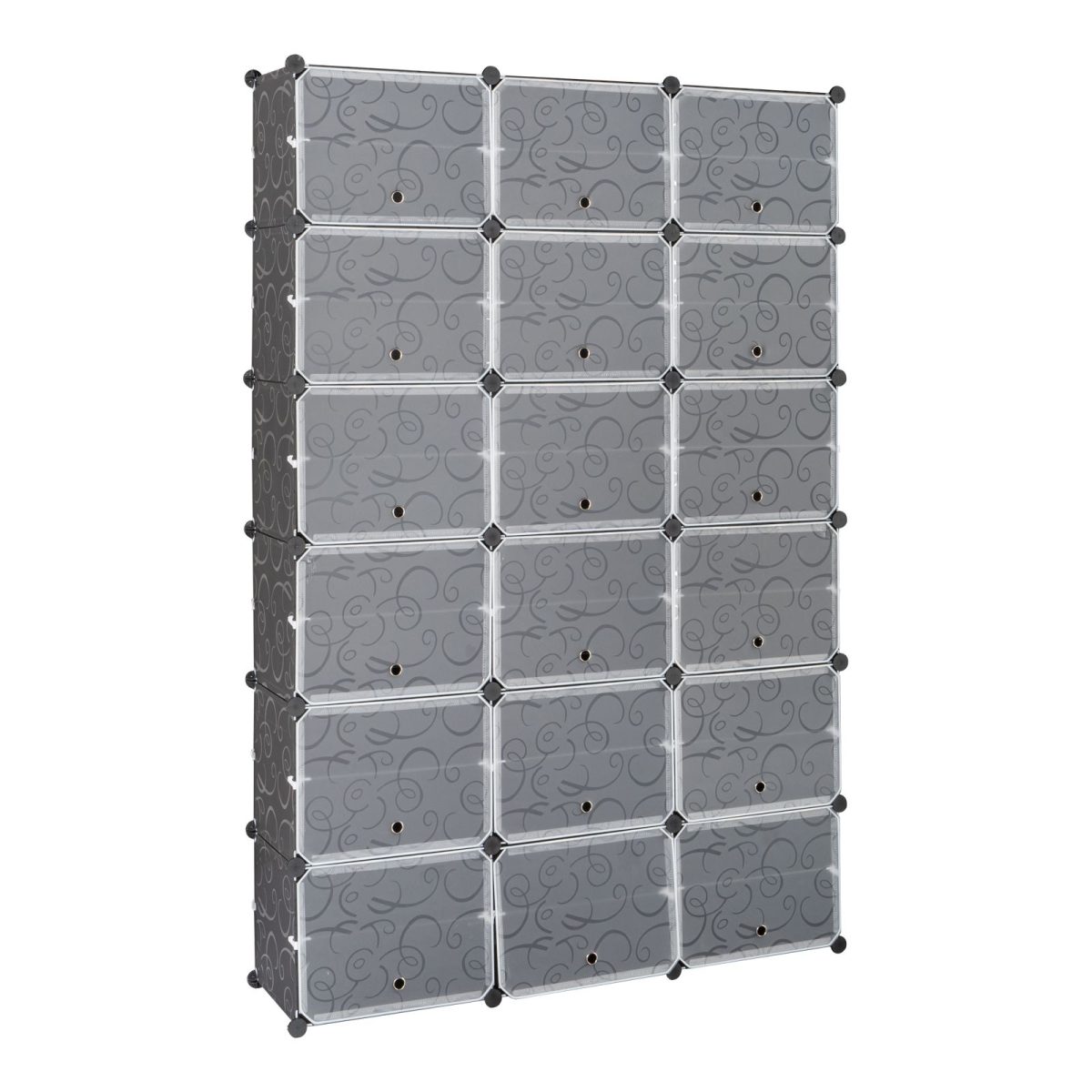 12-Tier Portable 72 Pair Shoe Rack Organizer 36 Grids Tower Shelf Storage Cabinet Stand Expandable for Heels, Boots, Slippers, Black - Image 6