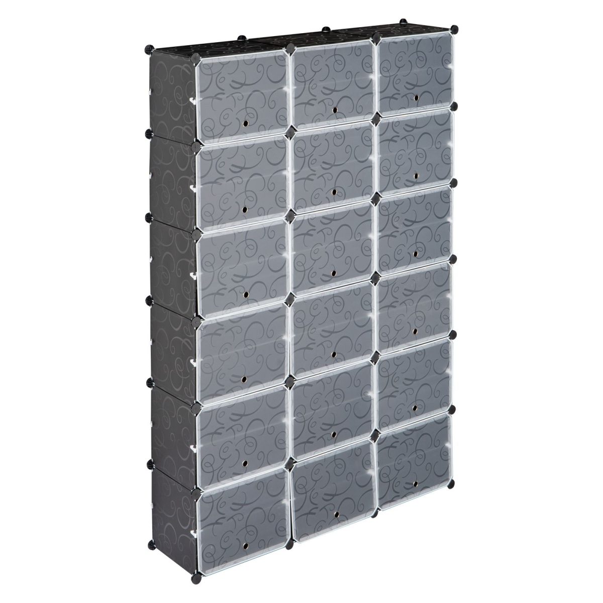 12-Tier Portable 72 Pair Shoe Rack Organizer 36 Grids Tower Shelf Storage Cabinet Stand Expandable for Heels, Boots, Slippers, Black - Image 8