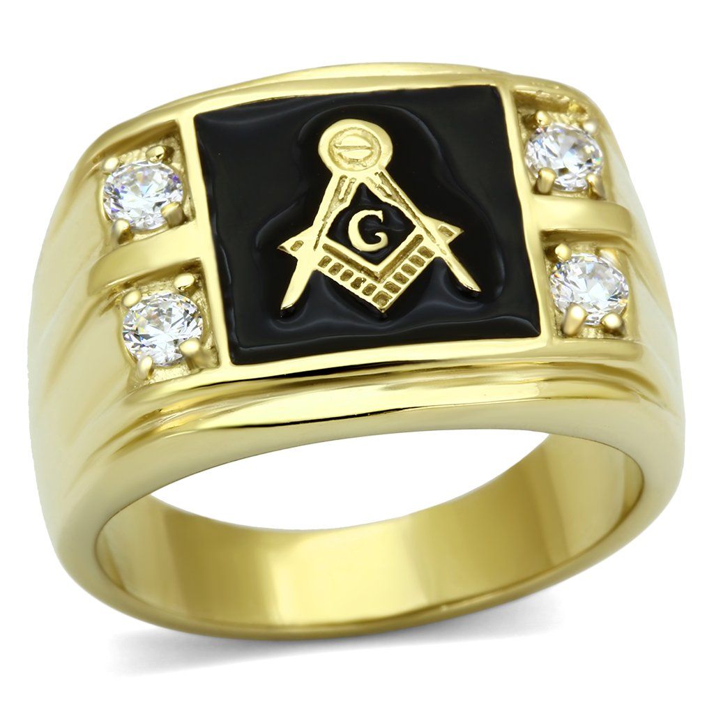 d0102haaitw.jpg TK719 - IP Gold(Ion Plating) Stainless Steel Ring with AAA Grade CZ in Clear - Image 1
