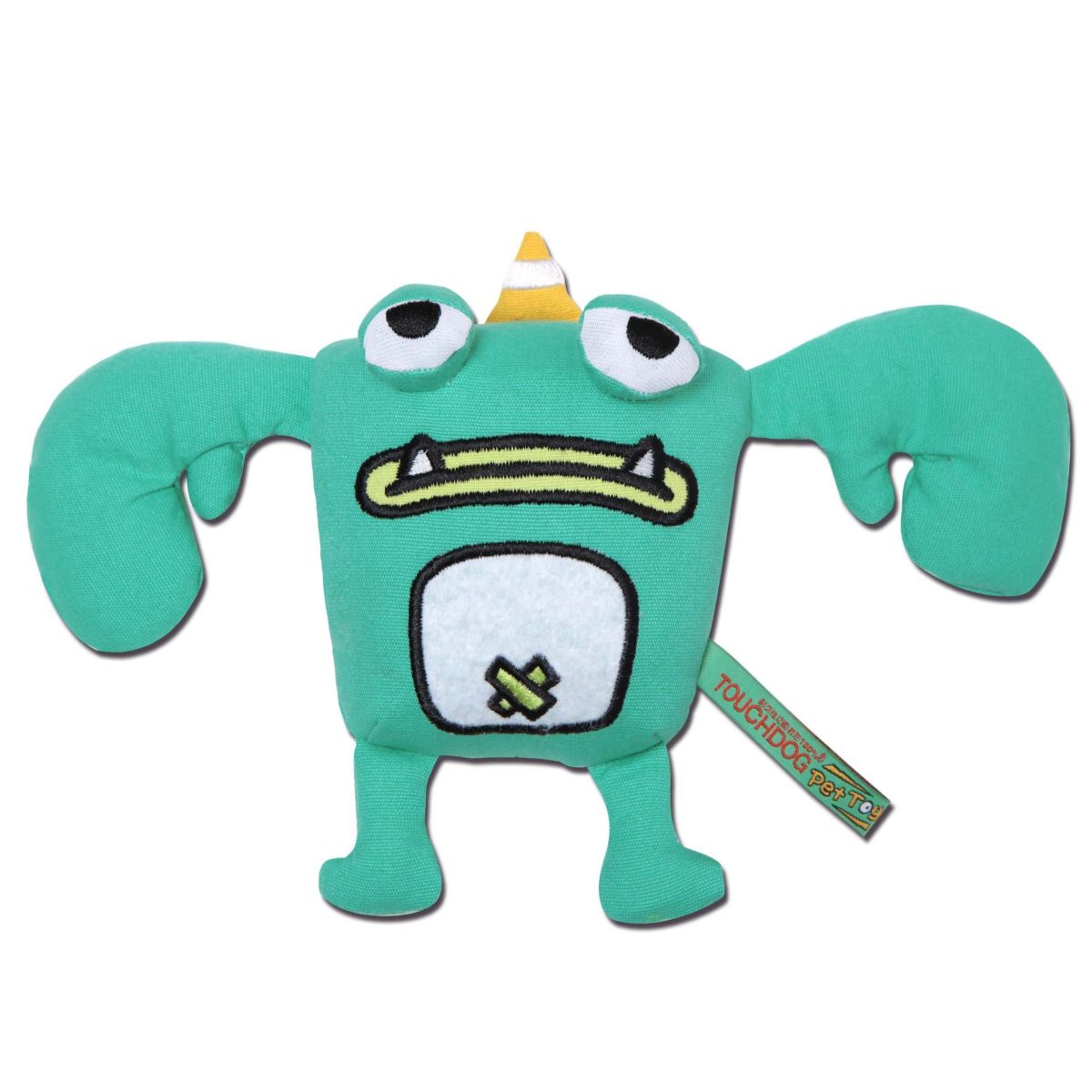 Touchdog Cartoon Crabby Tooth Monster Plush Dog Toy - Image 2
