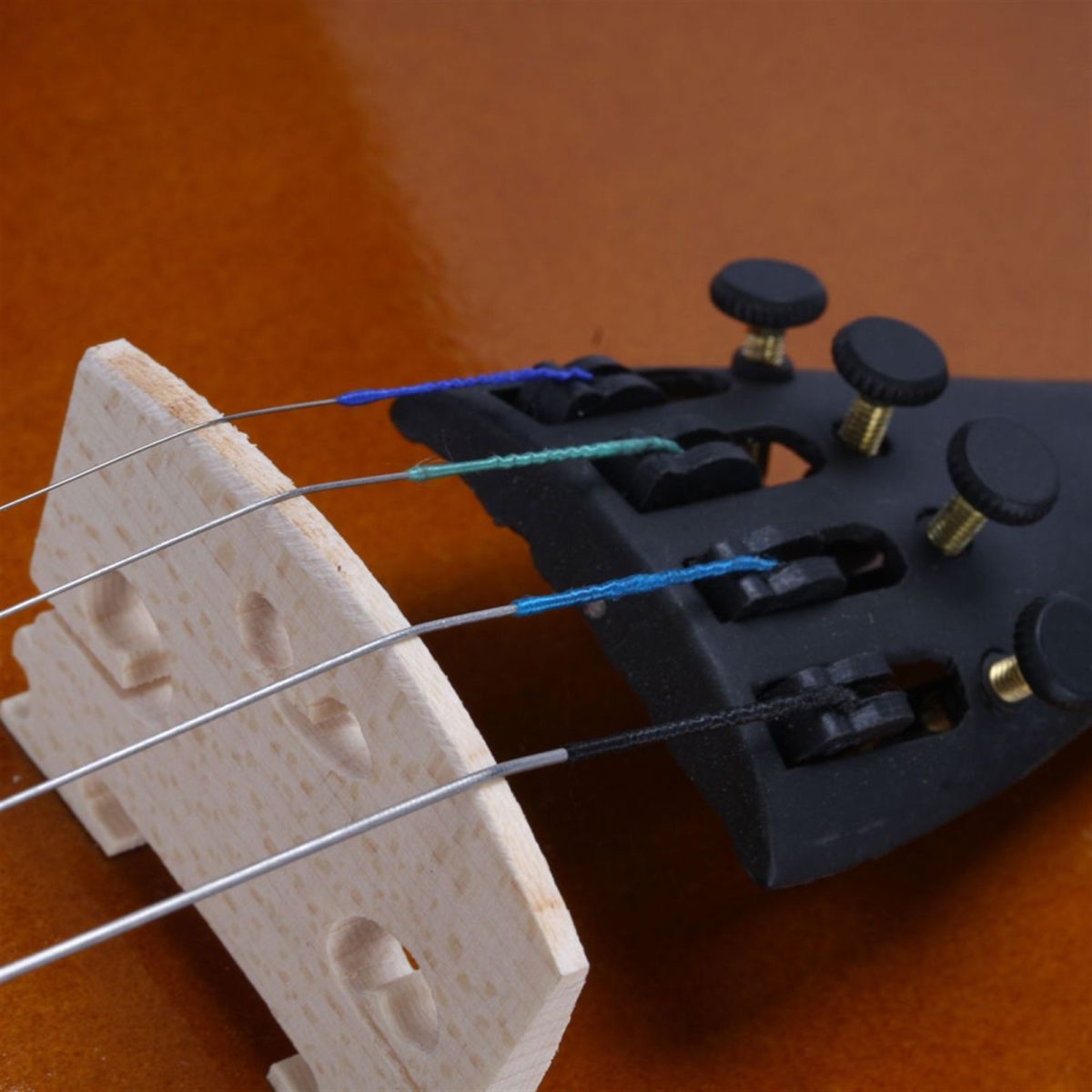 New 3/4 Acoustic Violin Case Bow Rosin Natural - Image 12