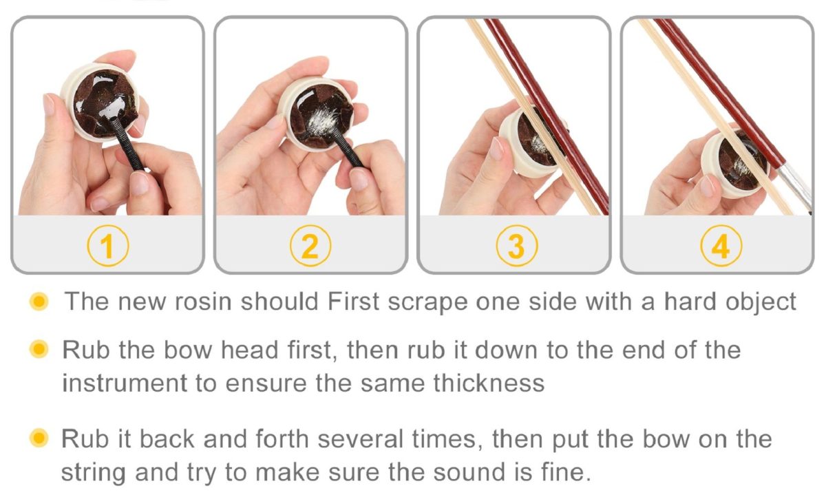 New 3/4 Acoustic Violin Case Bow Rosin Natural - Image 18