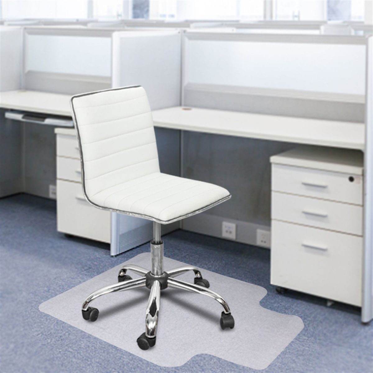 90 x 120 x 0.2cm PVC Home-use Protective Mat for Floor Chair Transparent - Image 2