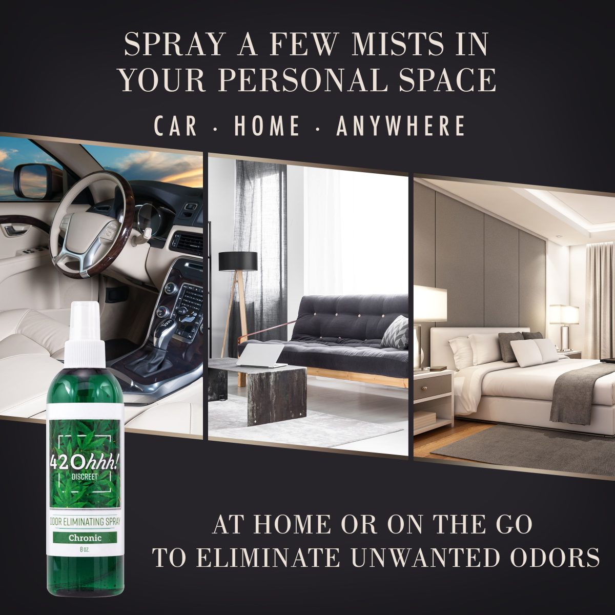 420 Weed Smoke Smell Remover and ALL Smoke Odor Eliminator. 420hhh! Discreetly Reduce and Remove Marijuana Blunt Odor. - Image 2