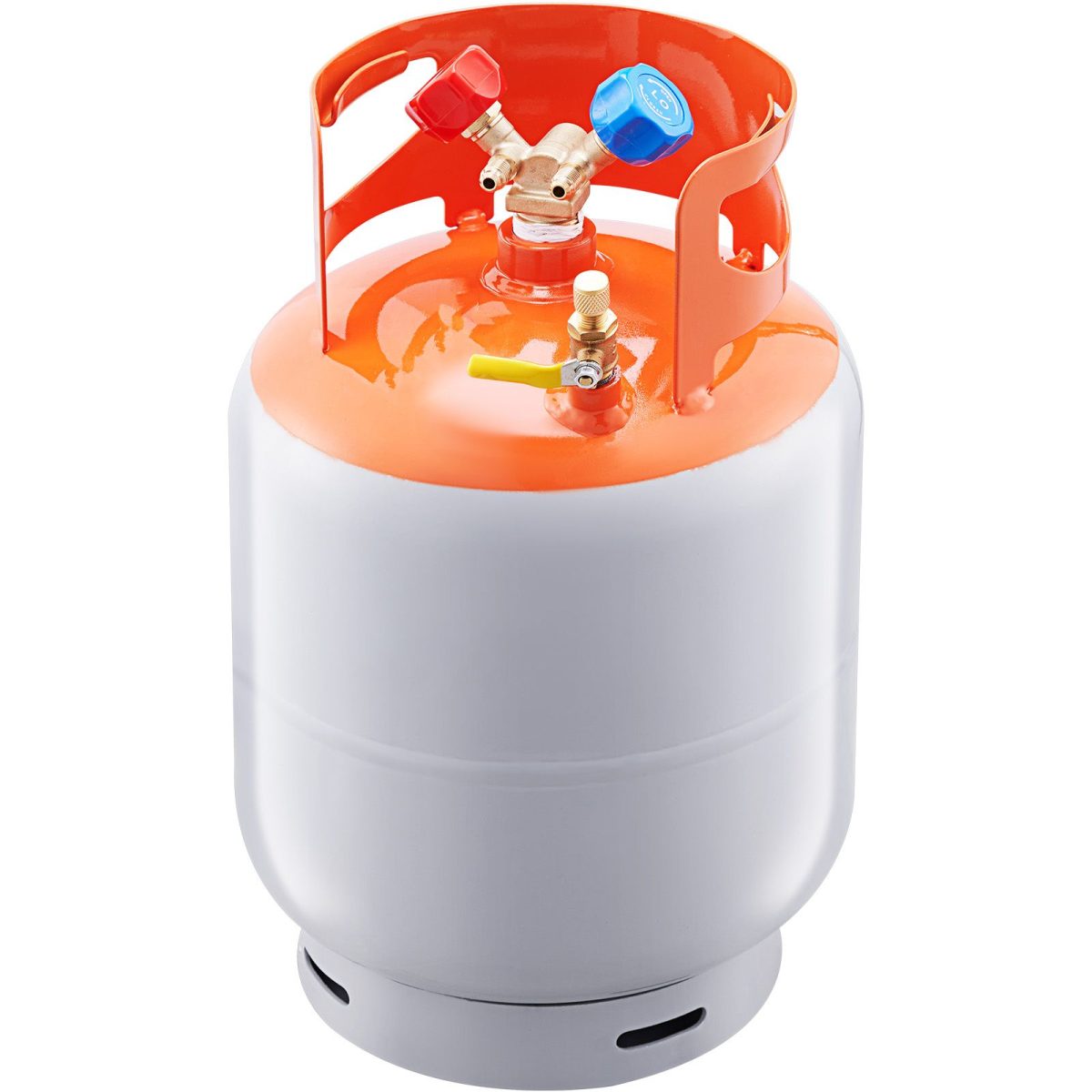 Refrigerant Recovery Tank, 30 LBS Capacity, 400 psi Portable Cylinder Tank with Y-Valve for Liquid/Vapor, High-sealing Recovery Can for R22/R134A/R410A, Orange+Gray - Image 7