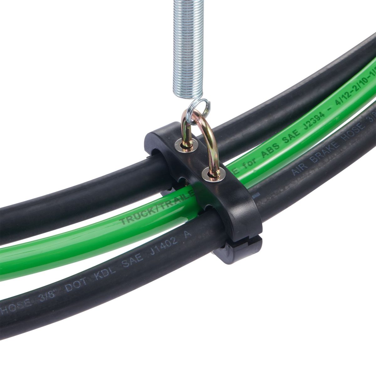 12FT Semi Truck Air Lines Kit with 2PCS Glad Hands, 3-in-1 Air Hoses & 7 Way ABS Electric Power Line, with 2PCS Gladhand Handles, 4PCS Seals and Tender Spring Kit for Semi Truck Trailer Tractor - Image 6