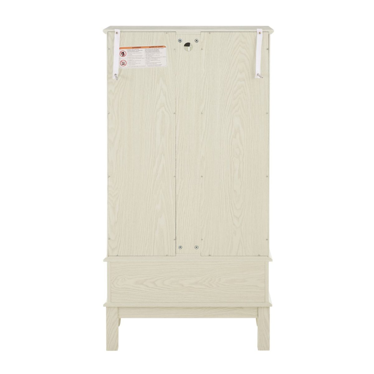 Curio Cabinet Lighted Glass Cabinet Glass Wine Cabinet Curio Display Cabinet with Adjustable Glass Shelves 2 Doors and 1 drawer Cabinet Sideboard With Bulb Included Antique White - Image 16