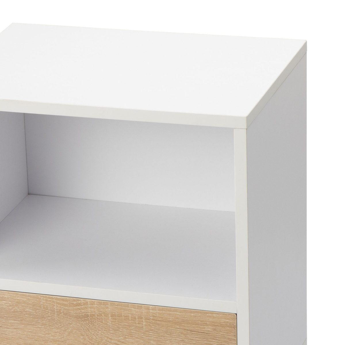 2 of Bedside Cupboard with 1 Drawer and Short Legs;  End Table with Storing Shelf;  Indoors XH - Image 4