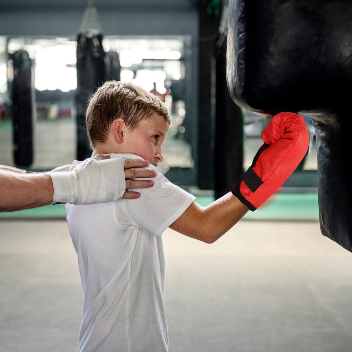 Music Boxing Machine Electronic Wall Target Punching Pad LED Lighted Sandbag Boxing Training Machine Exercise Equipment with Adult Boxing Gloves - Image 18