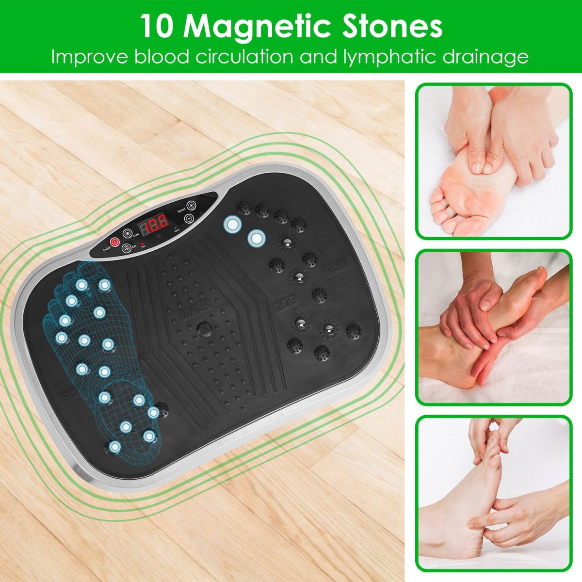 Vibration Plate Exercise Machine With Resistant Bands Remote Control Whole Body Vibration Platform Workout Equipment Home Fitness Training Equipment For Weight Loss Fat Burner - Image 5