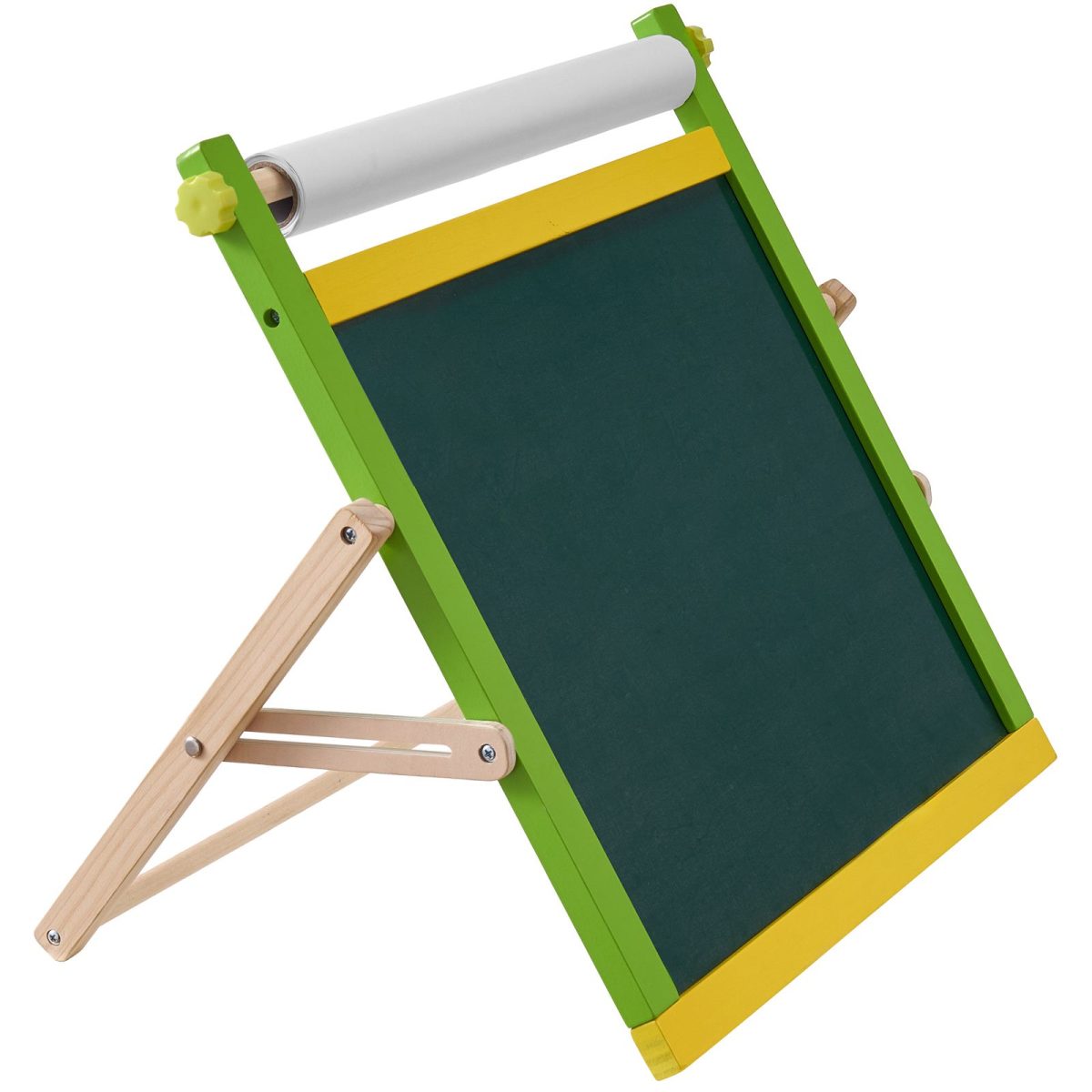 Tabletop Art Easel for Kids, 3-in-1 Wooden Double-Sided Kid's Art Easel with Magnetic Whiteboard, Chalkboard, Paper Roll, Foldable Portable Drawing Board with Painting Accessories for Boys Girls - Image 2