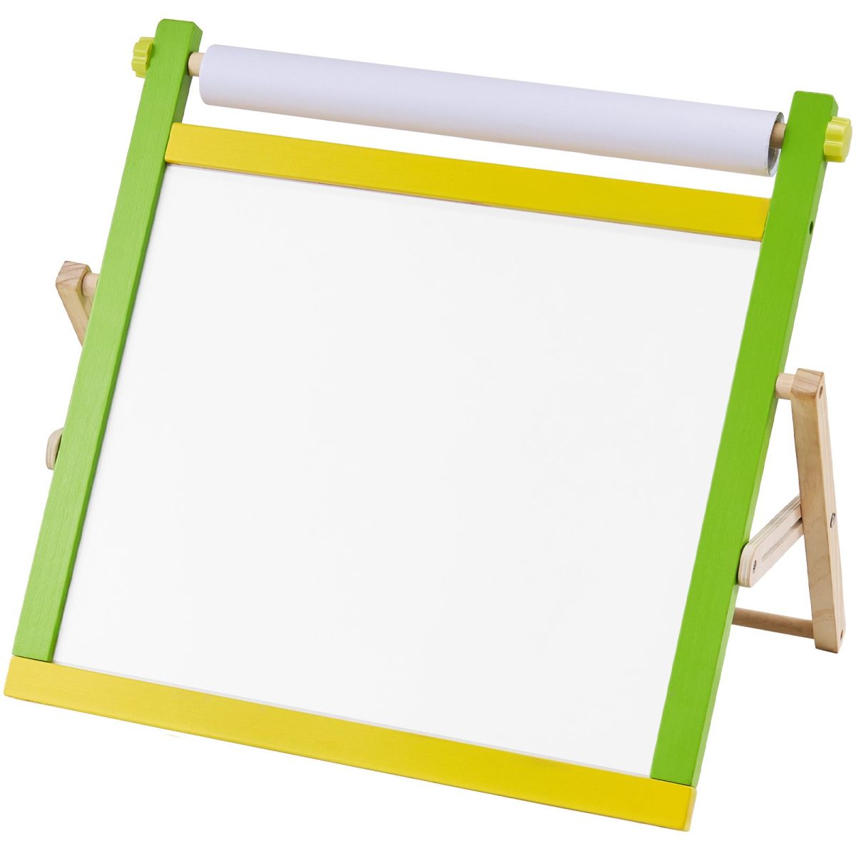 Tabletop Art Easel for Kids, 3-in-1 Wooden Double-Sided Kid's Art Easel with Magnetic Whiteboard, Chalkboard, Paper Roll, Foldable Portable Drawing Board with Painting Accessories for Boys Girls - Image 4