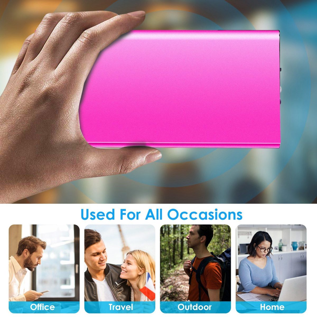 20000mAh Power Bank Ultra-thin External Battery Pack Phone Charger - Image 19