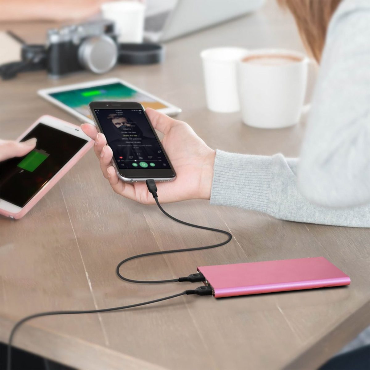 20000mAh Power Bank Ultra-thin External Battery Pack Phone Charger - Image 12