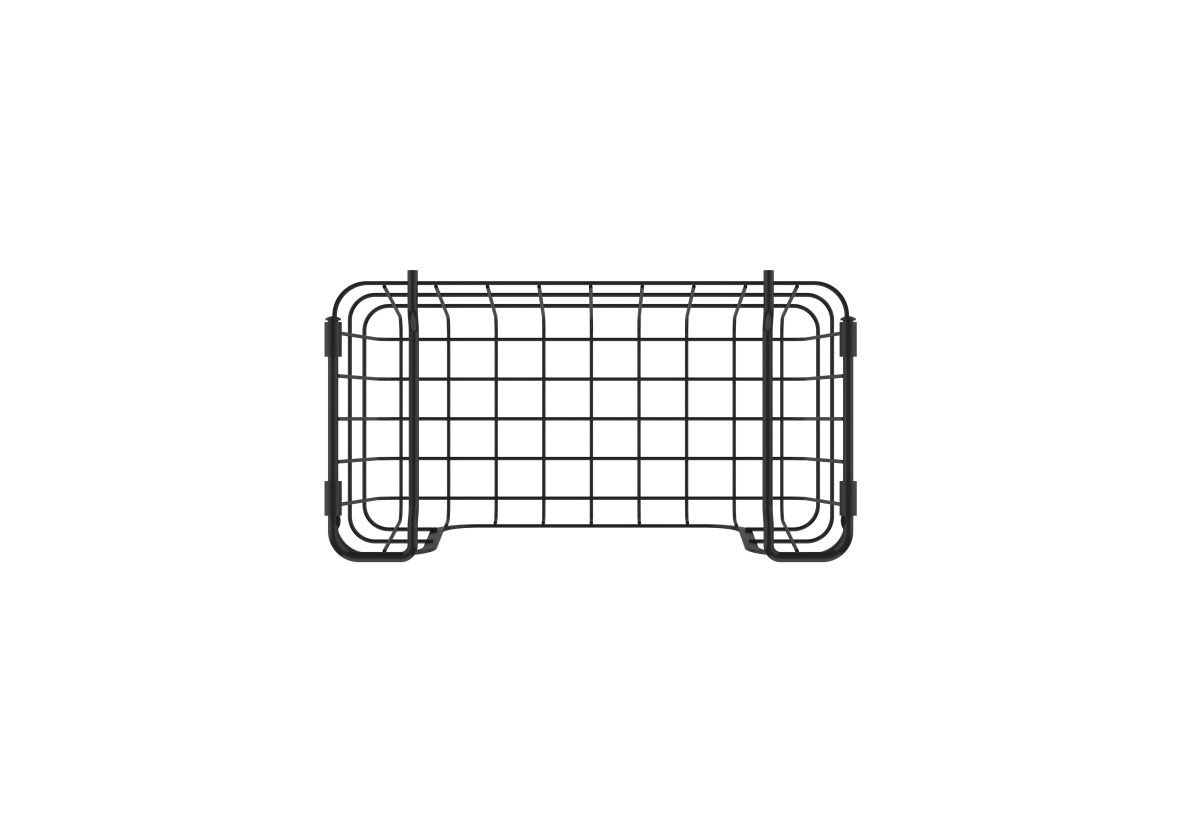 Oceanstar Stackable Metal Wire Storage Basket Set for Pantry, Countertop, Kitchen or Bathroom – Black, Set of 3 - Image 5