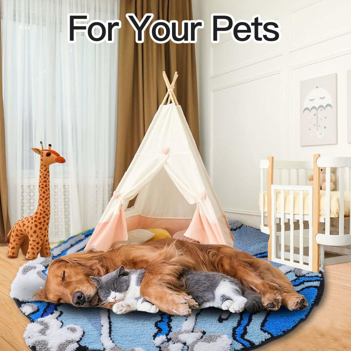 3D Colorful Cartoon Rugs, Colorful Flower Floor Mats, Cute and Beautiful Bedroom Rugs, Super Soft Bedroom Area Rugs, Non-Slip Quick Drying Long Bath Mats, Bathroom Kitchen Long Runner Mats - Image 6