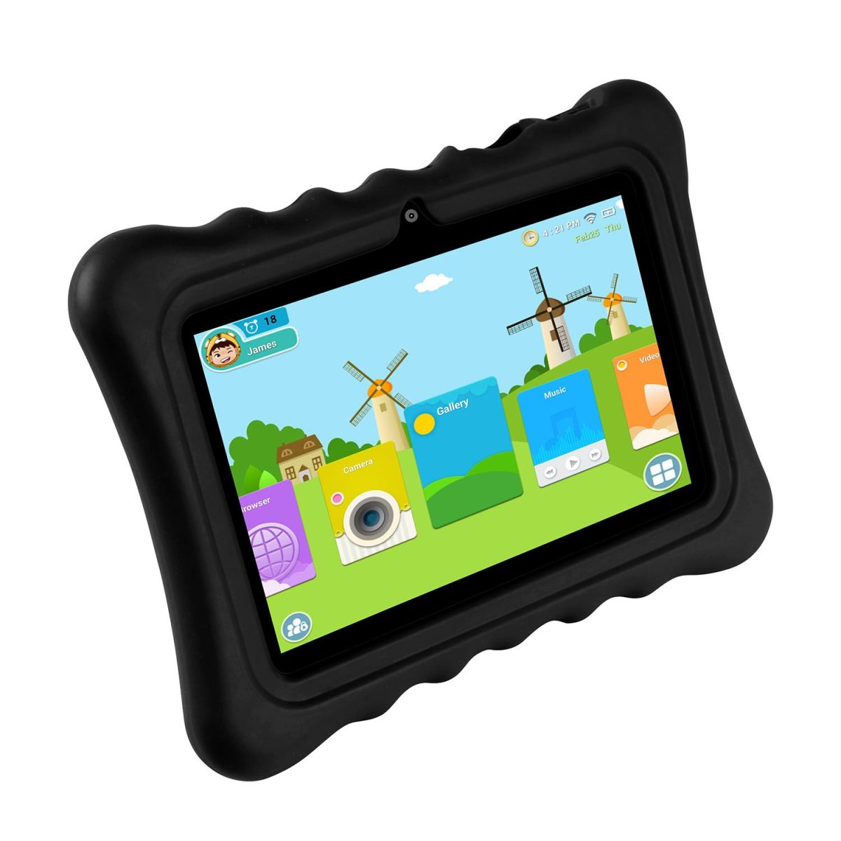 Shock-resistant Silicone Snap-on Case with Stand for 7' Tablets - Image 7