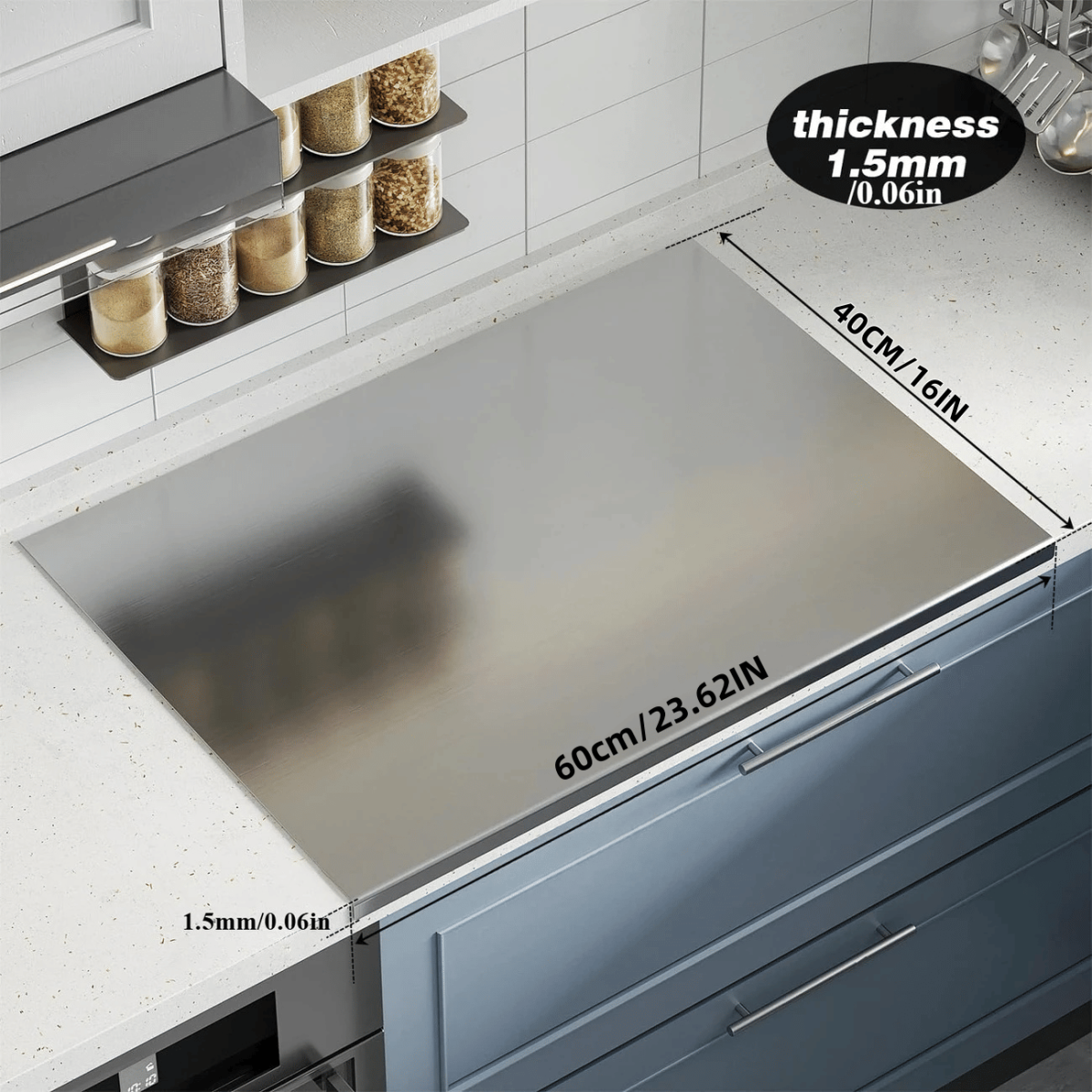 XXL cooked meat baking tray, double-sided cutting board, stainless steel rolling plate, breakfast tray, suitable for fruits, vegetables, meats, Father's Day gift Chopping Kitchen Knives - Image 27