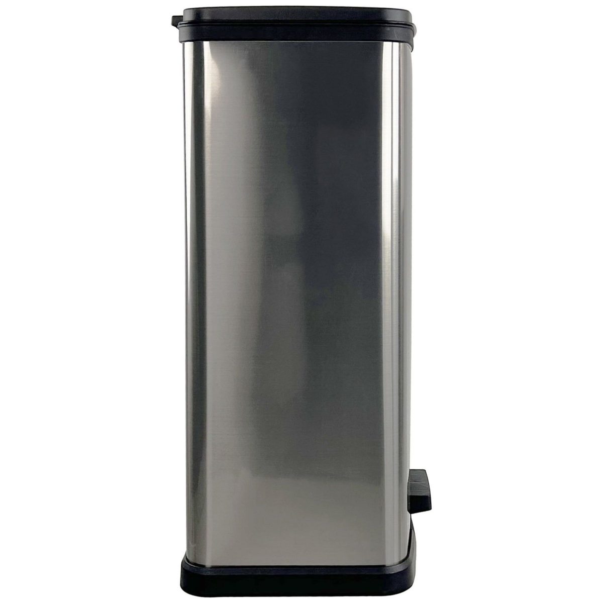13 Gallon, Plastic Rectangular Step Garbage Bin, Silver - Image 5