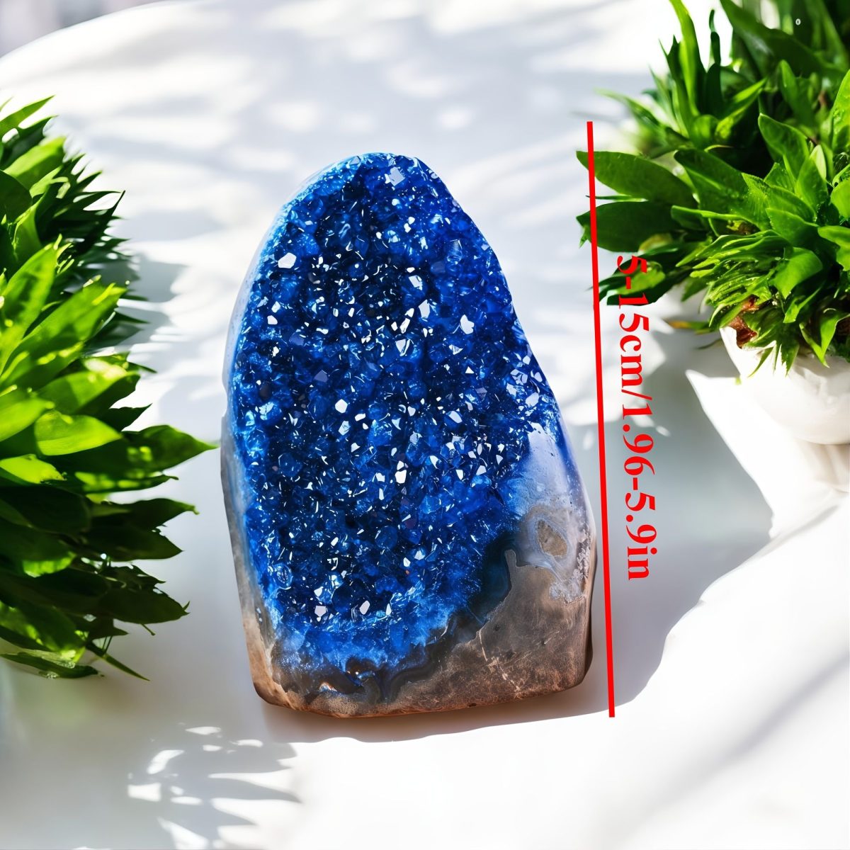 1pc Elegant Blue Crystal Cluster, Artificial Vertical Quartz Crystal Cluster Decoration, High-end Living Room and Office Decoration, Handicraft Collection, Cathedral Mystery Stone - Unique Gift Idea - Image 25