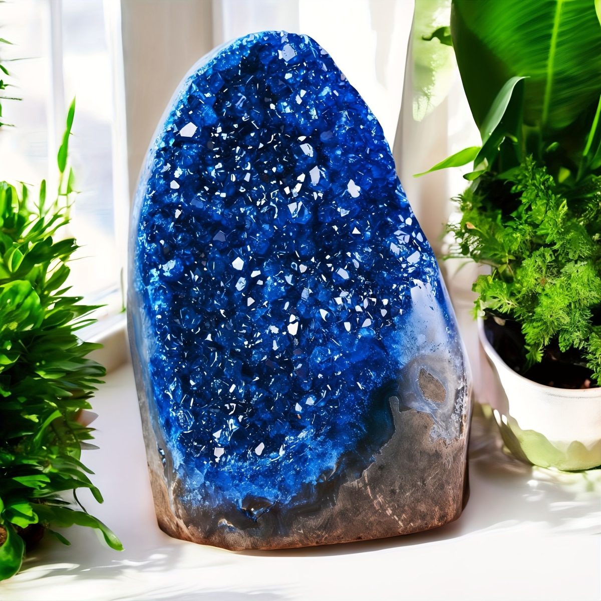 1pc Elegant Blue Crystal Cluster, Artificial Vertical Quartz Crystal Cluster Decoration, High-end Living Room and Office Decoration, Handicraft Collection, Cathedral Mystery Stone - Unique Gift Idea - Image 19